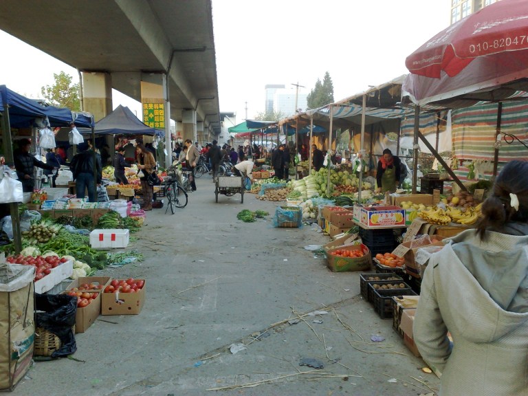 Un marché à Pékin
